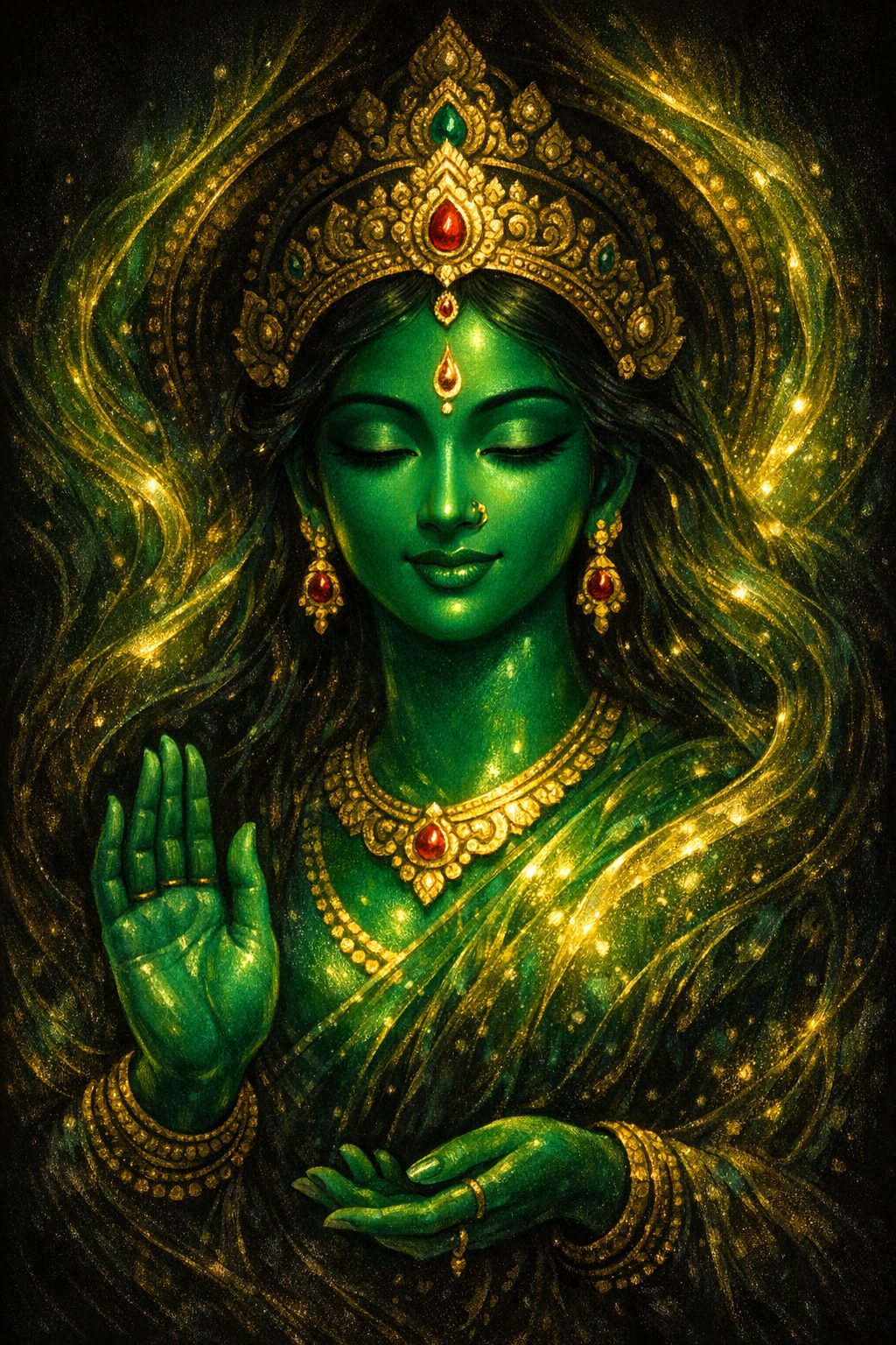 The Emerald Form — Shyama — the dark luminous one